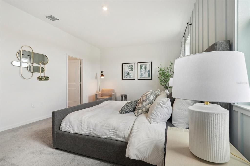 Bedroom, Interior, Recessed Lighting