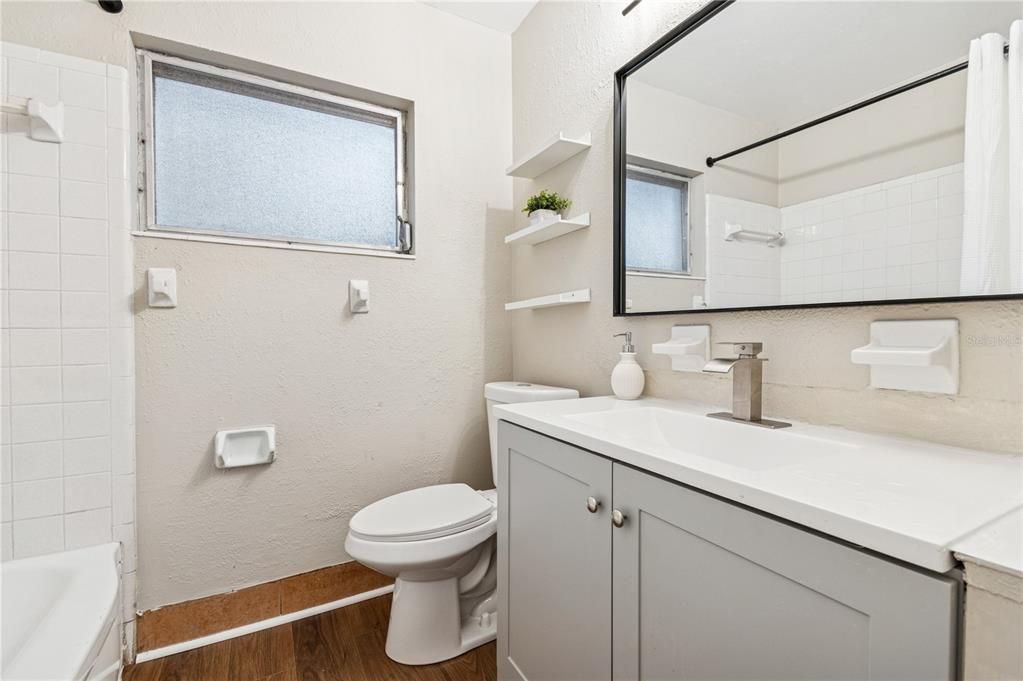 Bathroom, Interior, Wood Texture Flooring