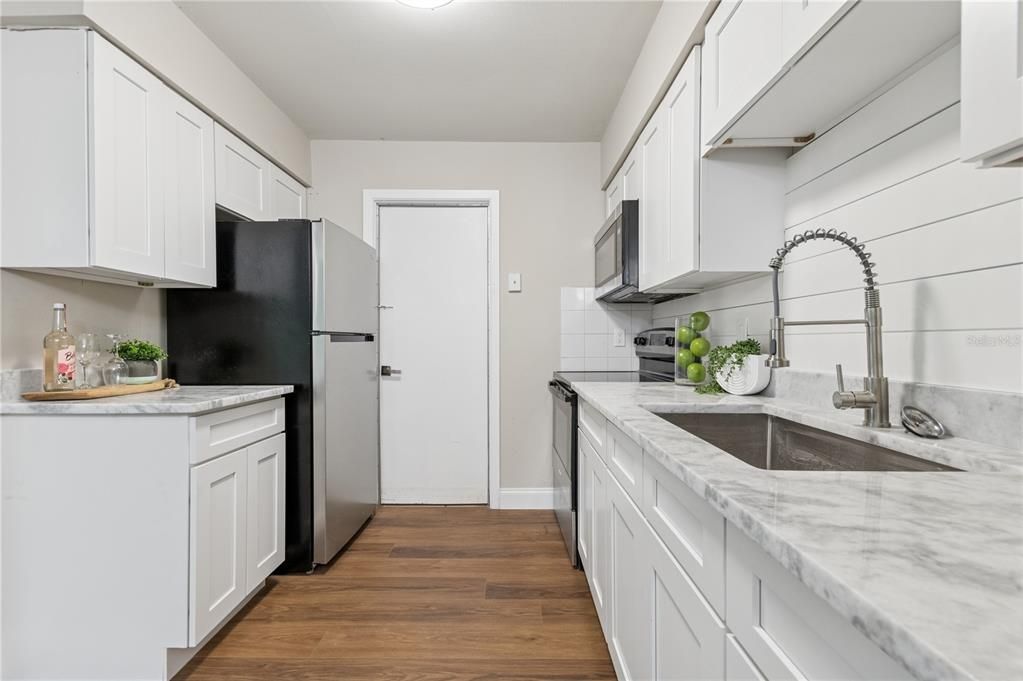 Interior, Kitchen, Wood Texture Flooring