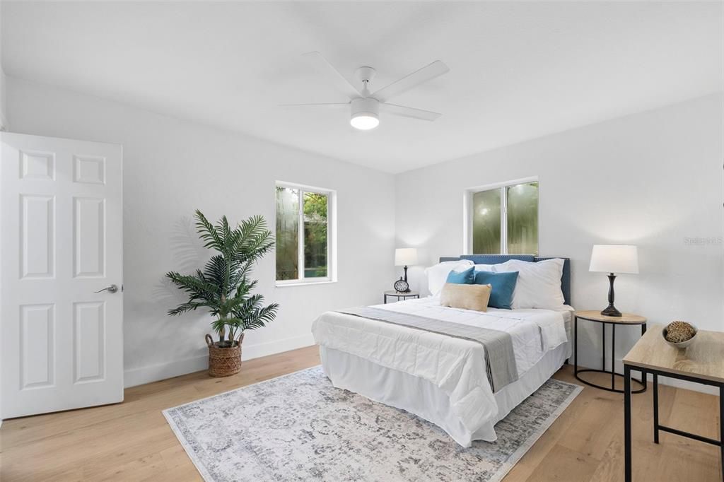 Bedroom, Interior, Wood Texture Flooring