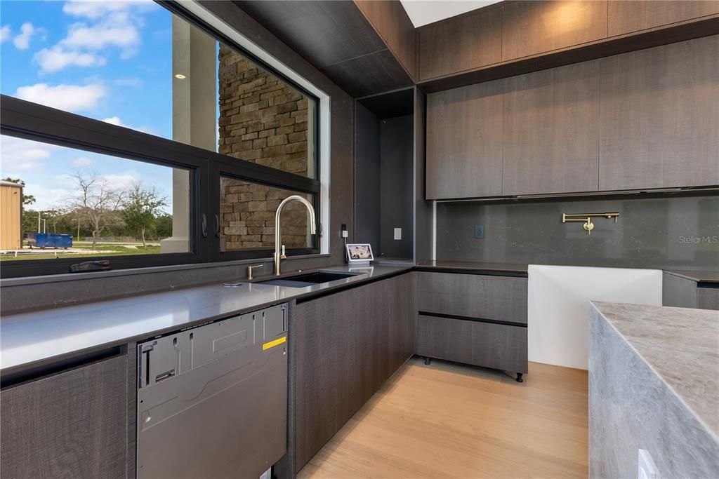 Interior, Kitchen, Wood Texture Flooring