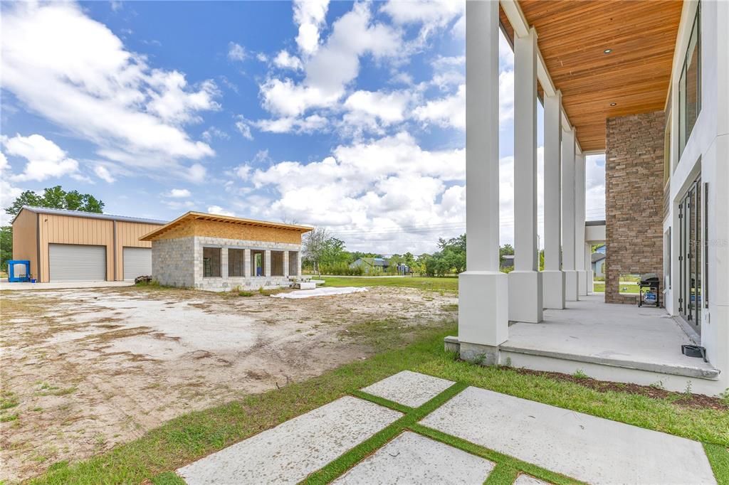 Backyard, Detached Garage, Exterior