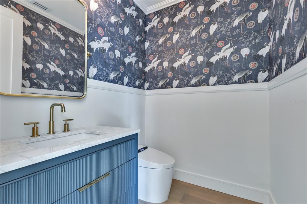 Bathroom, Interior, Wood Texture Flooring