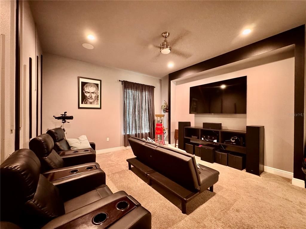 Home Theatre Room, Interior, Recessed Lighting, Theatre Room