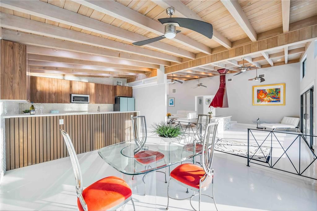 Dining room, Interior, Kitchen, Living room, Wooden Beams, Wooden Ceilings