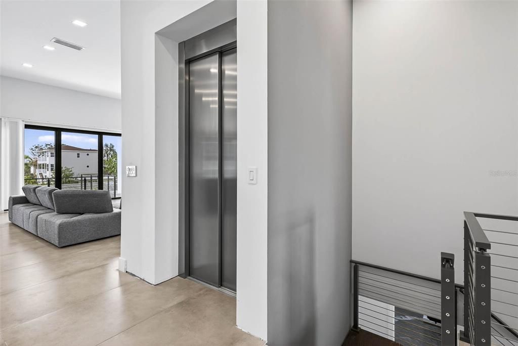 Elevator, Interior, Recessed Lighting
