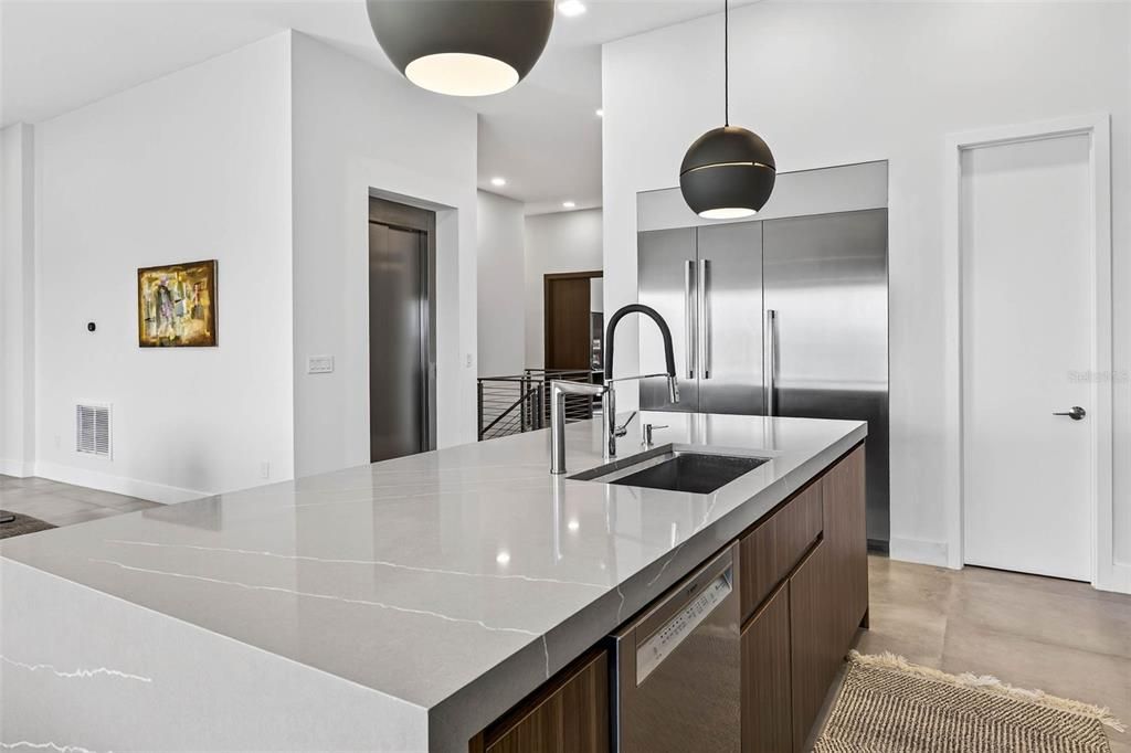 Interior, Kitchen, Pendant Lights, Recessed Lighting, Stainless Steel Appliances