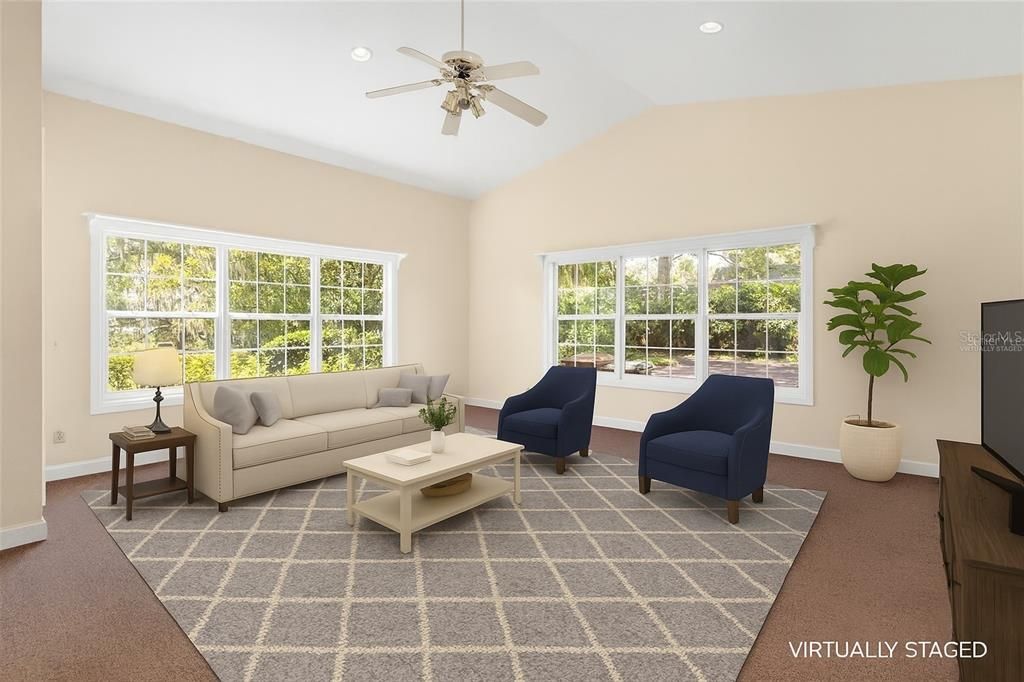 Interior, Living room, Recessed Lighting