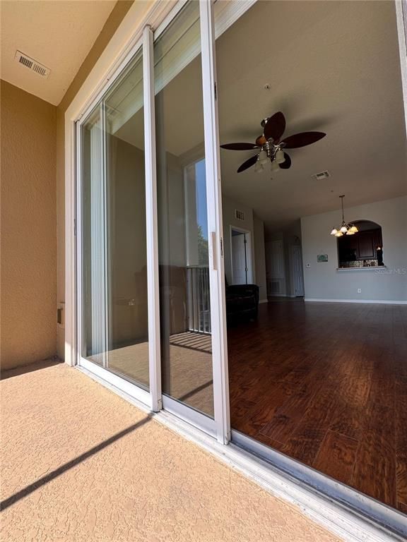 Empty room, Fireplace, Interior, Recessed Lighting, Wood Texture Flooring