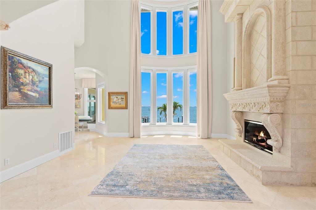 Fireplace, Interior, Water