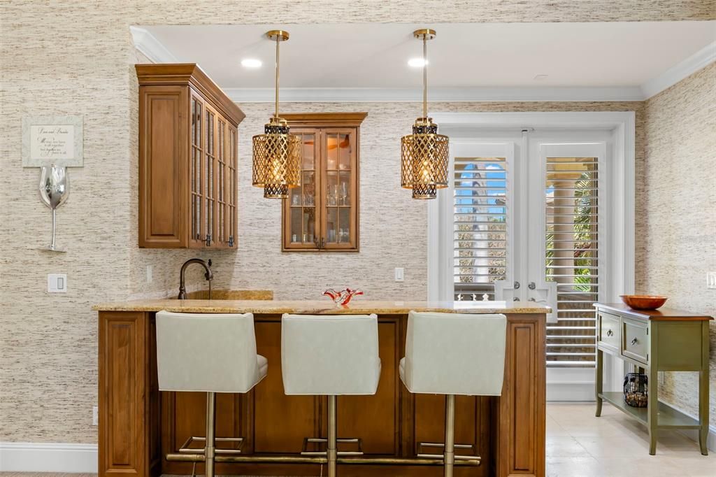 Interior, Pendant Lights, Recessed Lighting, Stone Walls