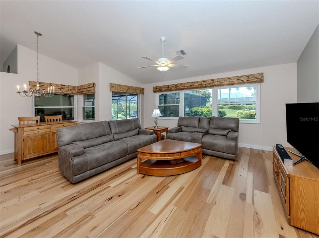 Chandelier, Interior, Living room, Wood Texture Flooring