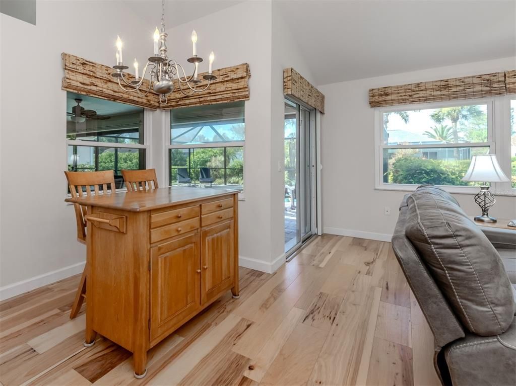 Chandelier, Interior, Wood Texture Flooring