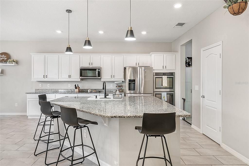 Interior, Kitchen, Pendant Lights, Recessed Lighting, Stainless Steel Appliances