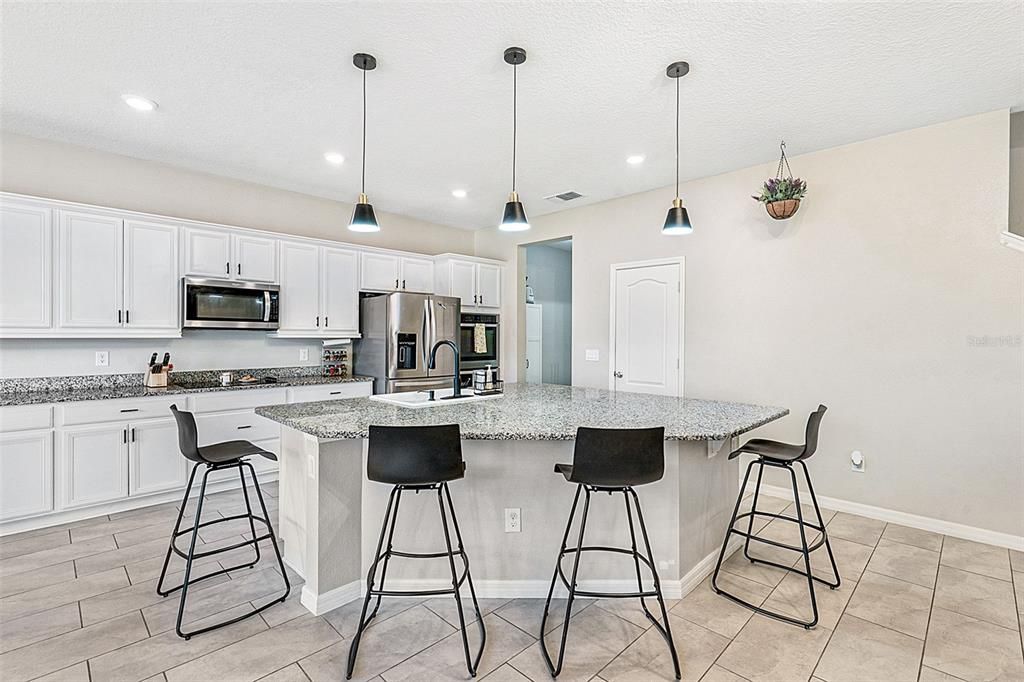 Interior, Kitchen, Pendant Lights, Recessed Lighting, Stainless Steel Appliances