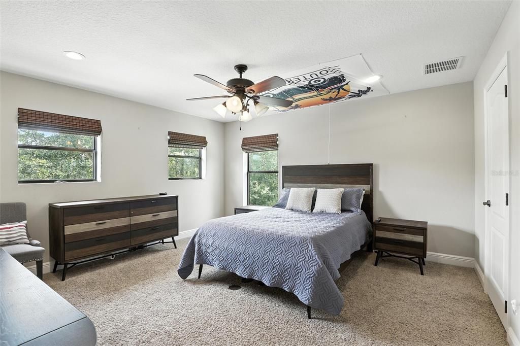 Bedroom, Interior, Recessed Lighting
