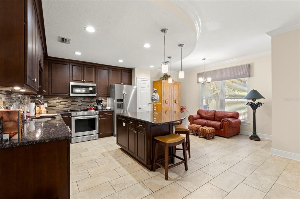 Interior, Kitchen, Pendant Lights, Recessed Lighting, Stainless Steel Appliances