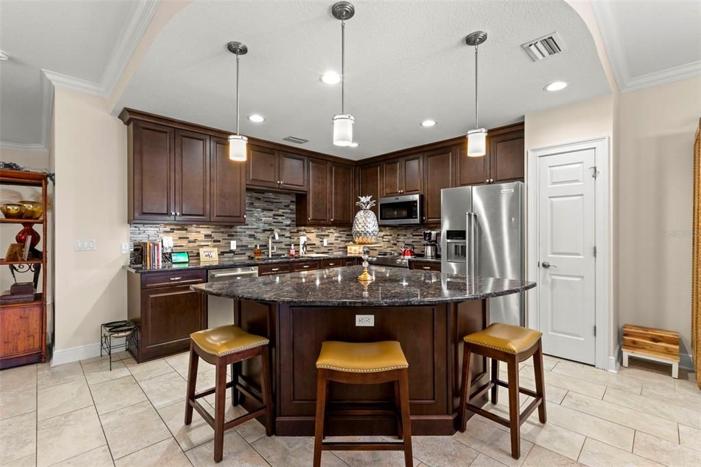 Interior, Kitchen, Pendant Lights, Recessed Lighting, Stainless Steel Appliances