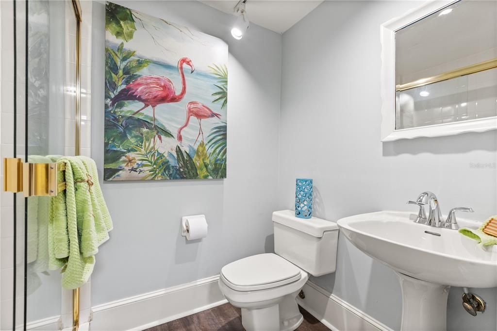 Bathroom, Interior, Wood Texture Flooring