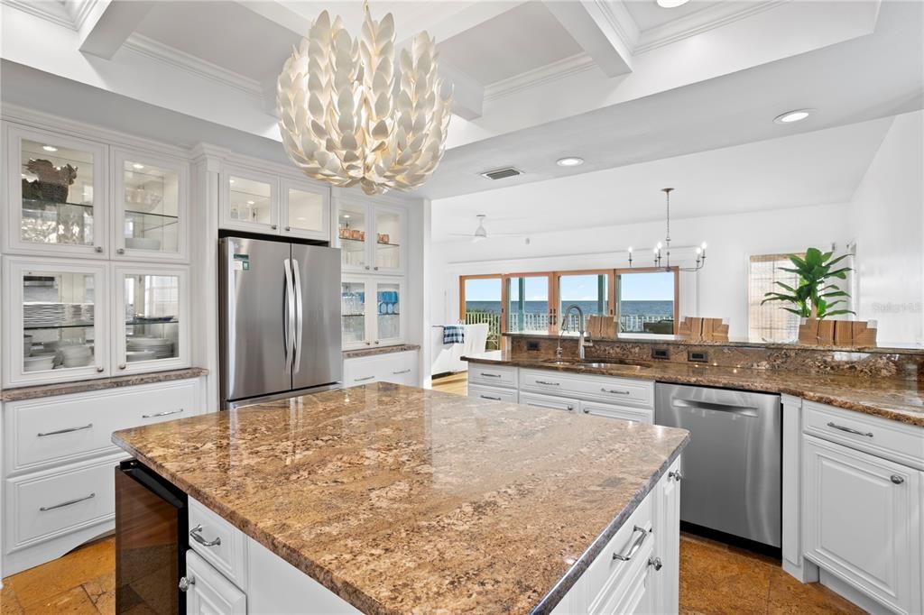 Interior, Kitchen, Recessed Lighting, Stainless Steel Appliances, Water