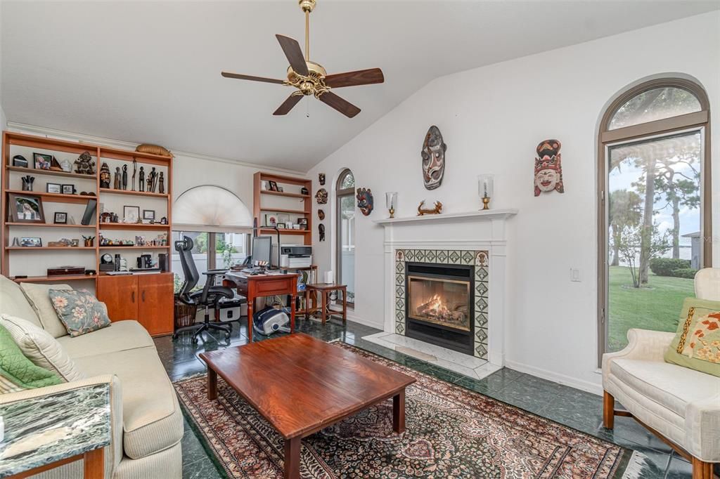 Fireplace, Home Office, Interior, Living room