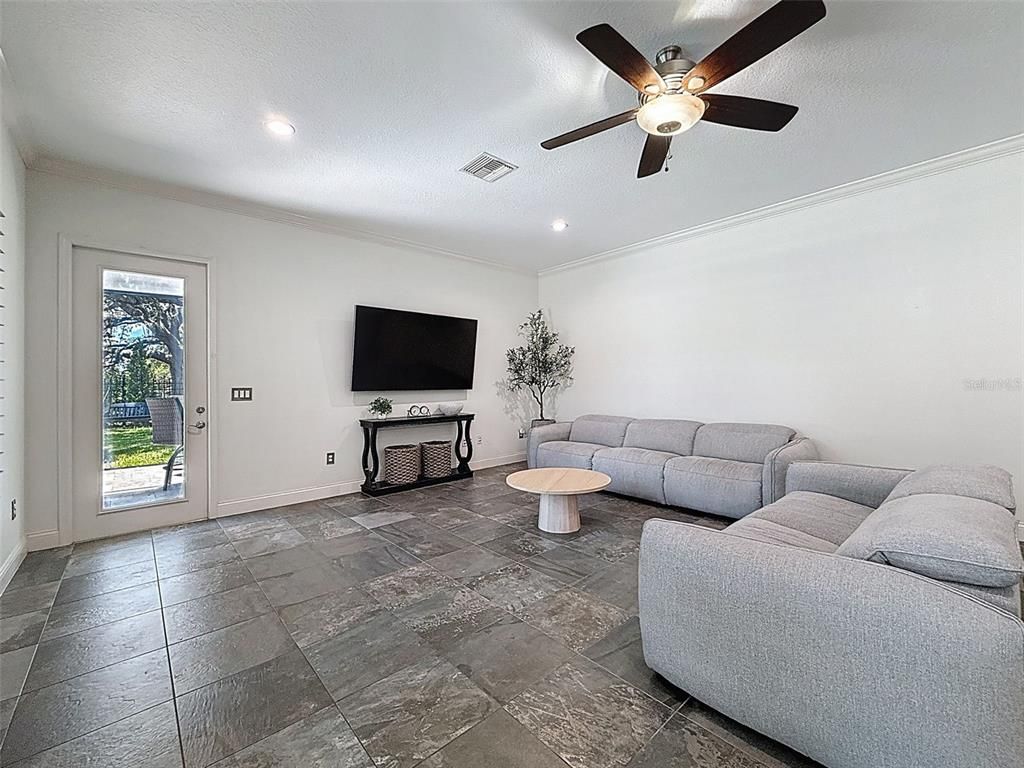Interior, Living room, Recessed Lighting