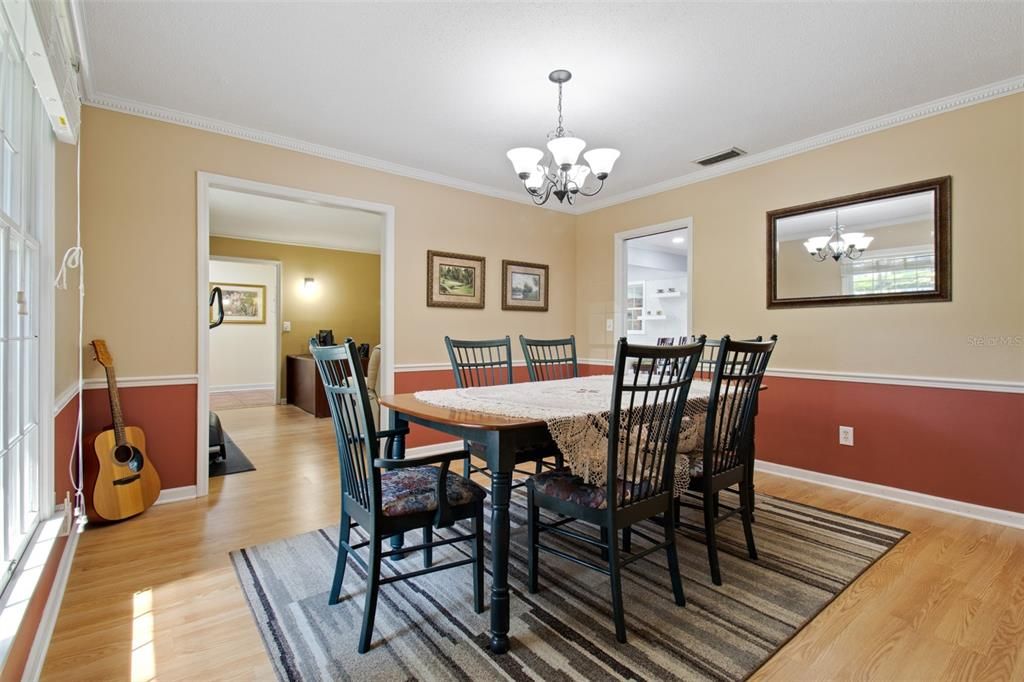 Chandelier, Dining room, Interior, Wood Texture Flooring