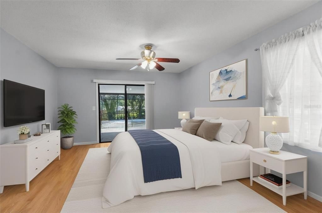 Bedroom, Interior, Wood Texture Flooring