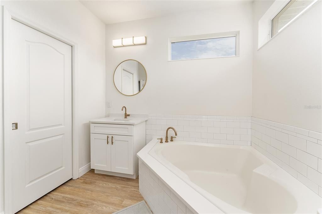 Bathroom, Interior, Wood Texture Flooring
