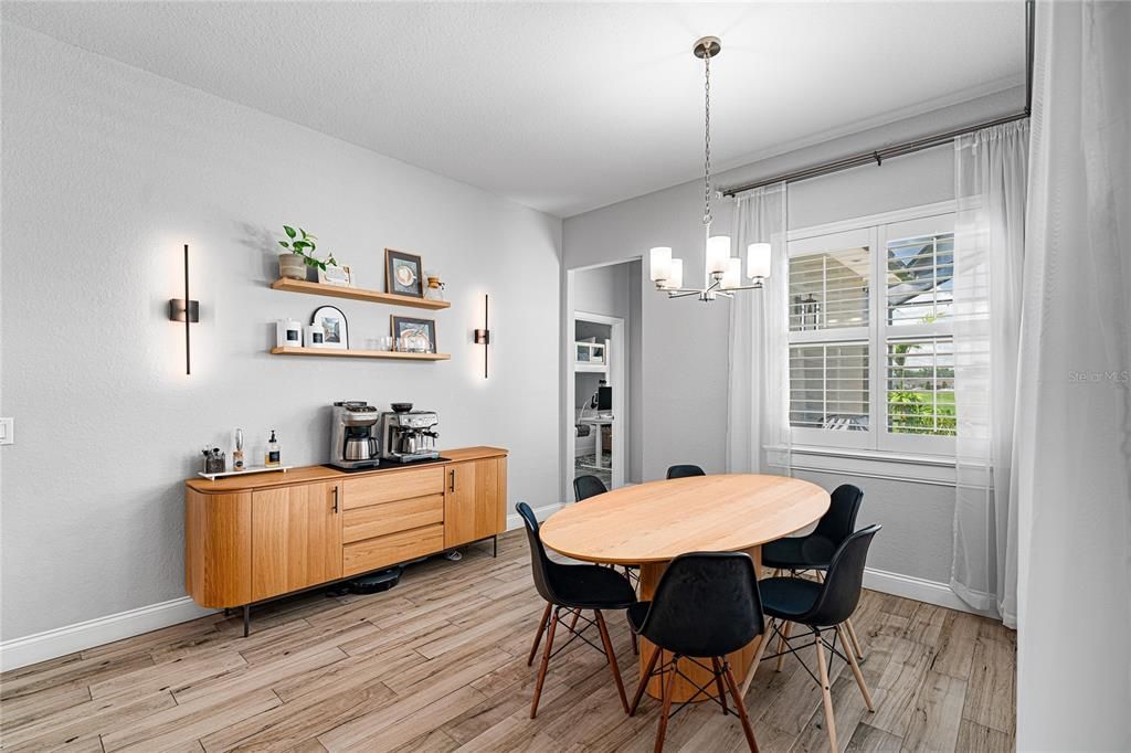 Chandelier, Dining room, Interior, Pendant Lights, Wood Texture Flooring