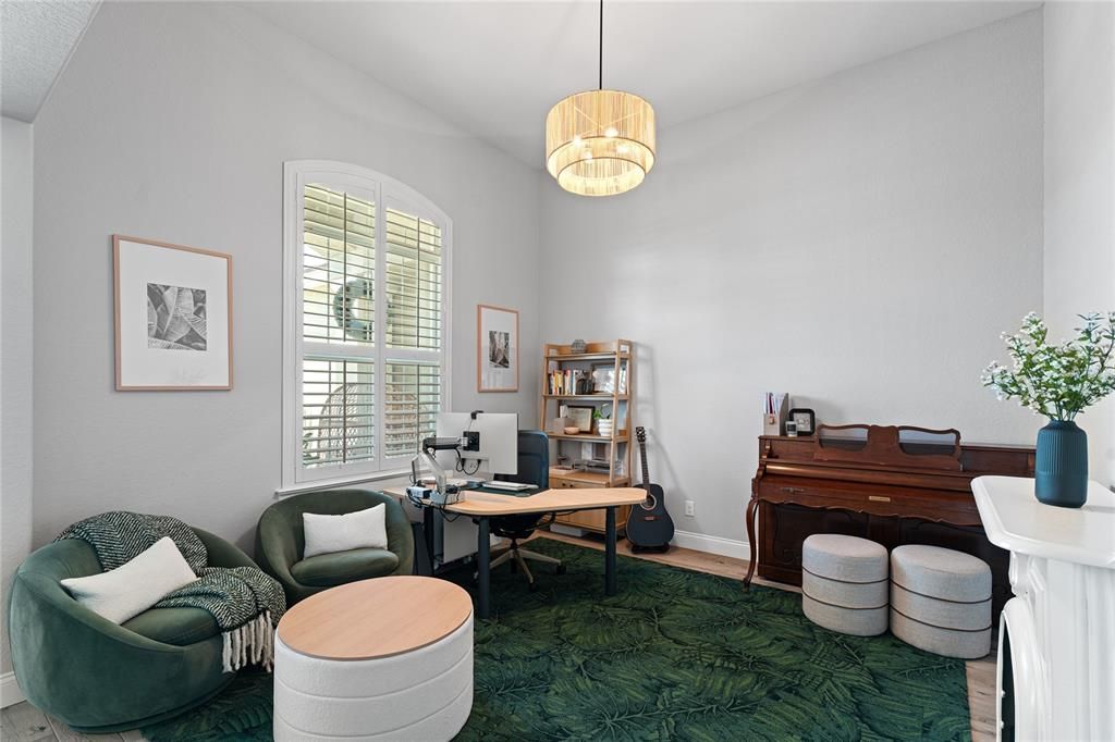 Home Office, Interior, Pendant Lights, Piano