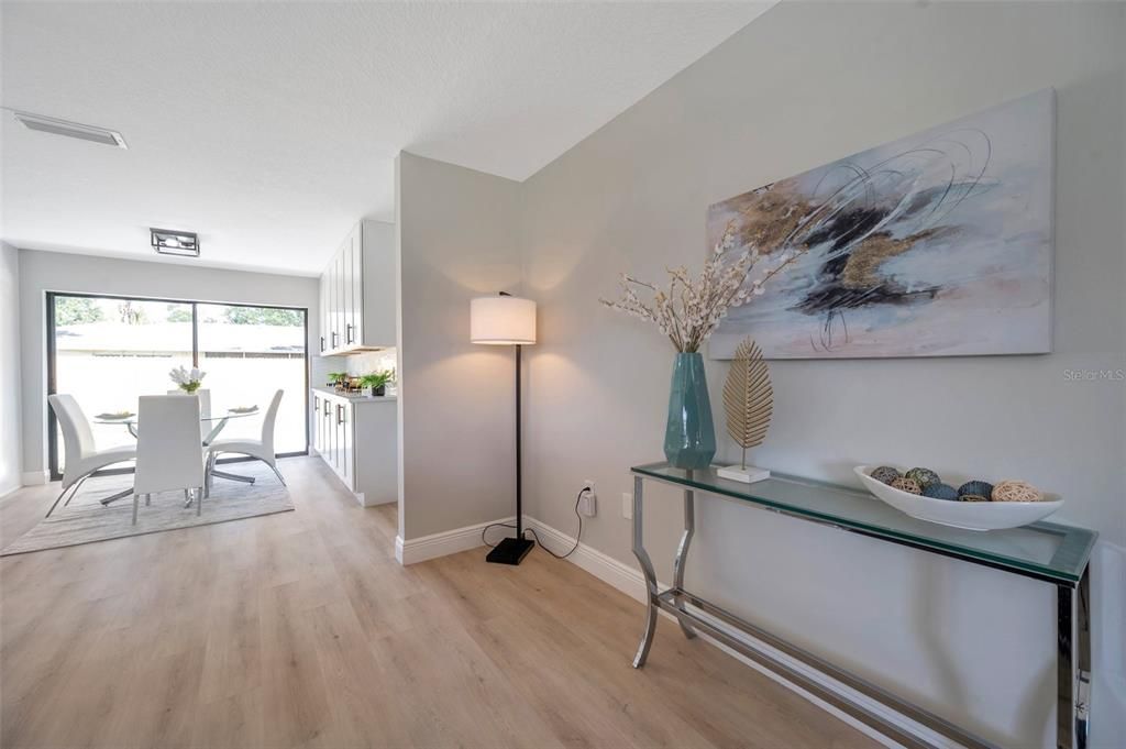 Dining room, Interior, Wood Texture Flooring