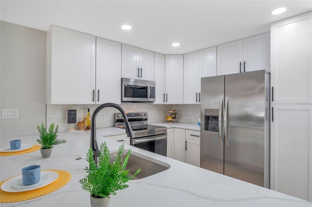 Interior, Kitchen, Recessed Lighting, Stainless Steel Appliances