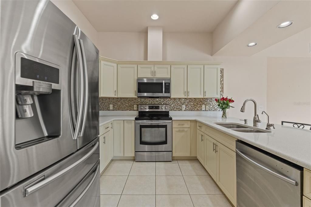 Interior, Kitchen, Recessed Lighting, Stainless Steel Appliances