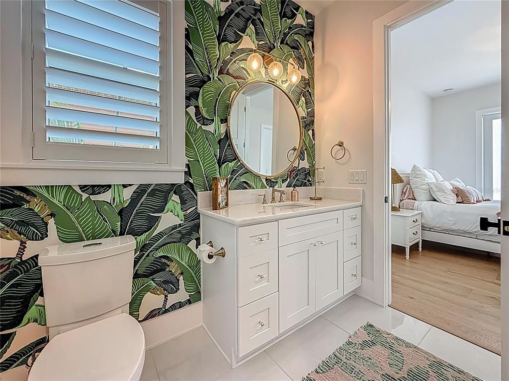 Bathroom, Bedroom, Dual Sink Vanities, Interior, Wood Texture Flooring