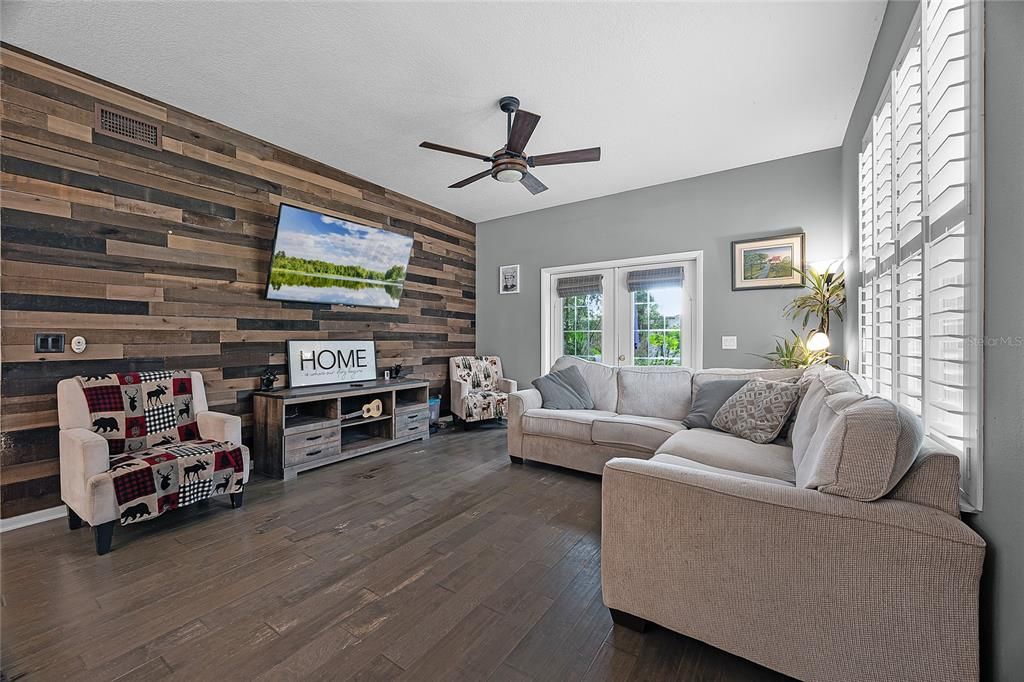 Interior, Living room, Wood Texture Flooring, Wooden Walls