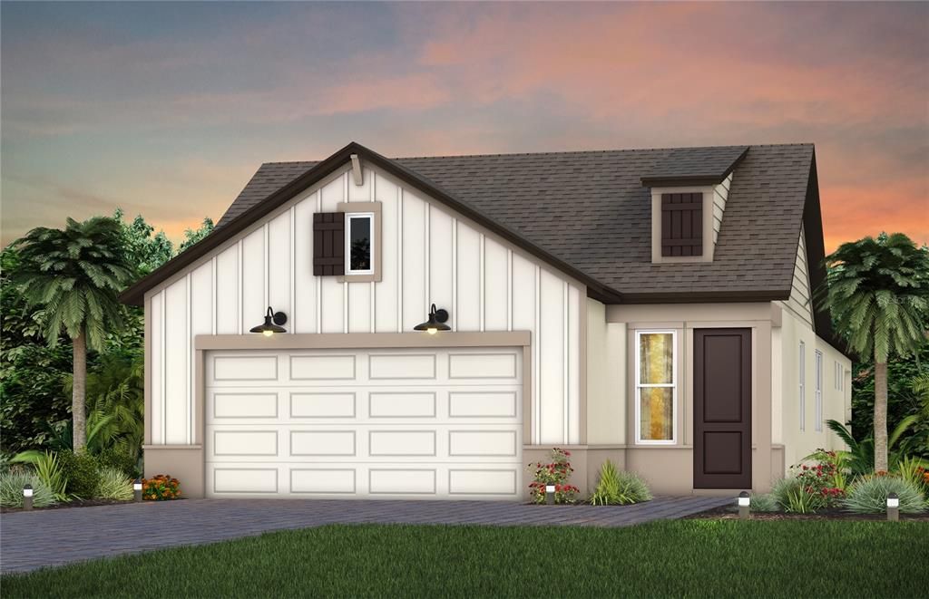 Attached, Exterior, Facade, Farmhouse