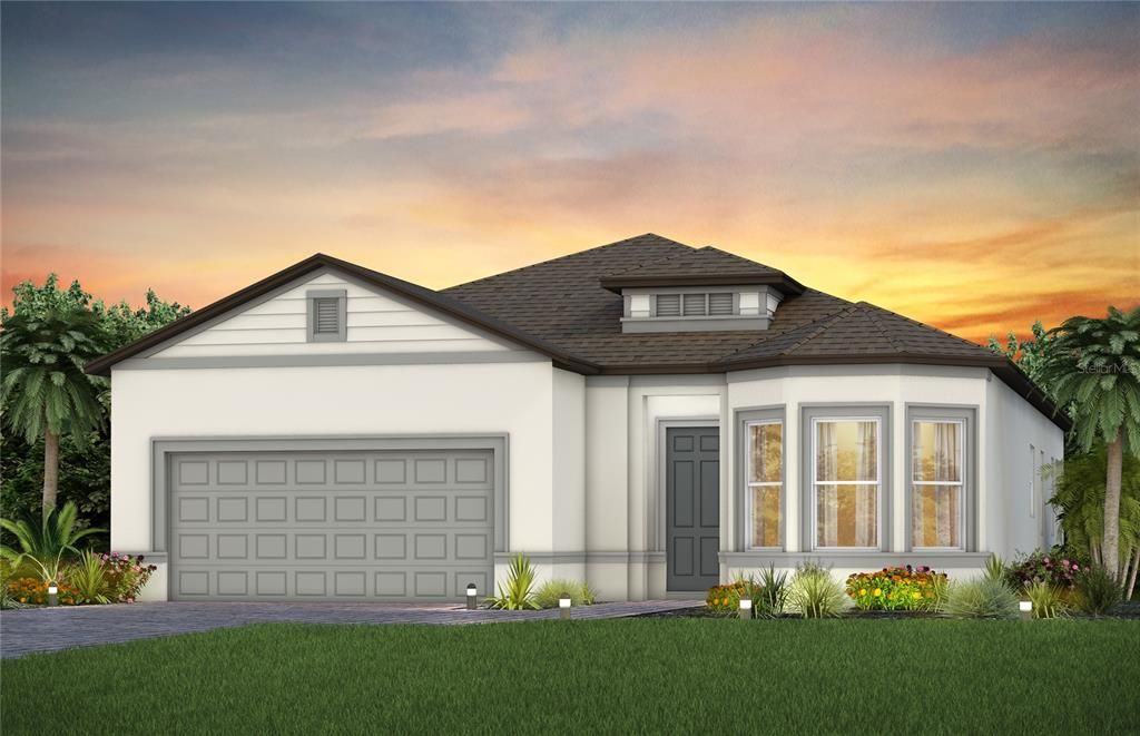 Attached, Exterior, Facade, Ranch