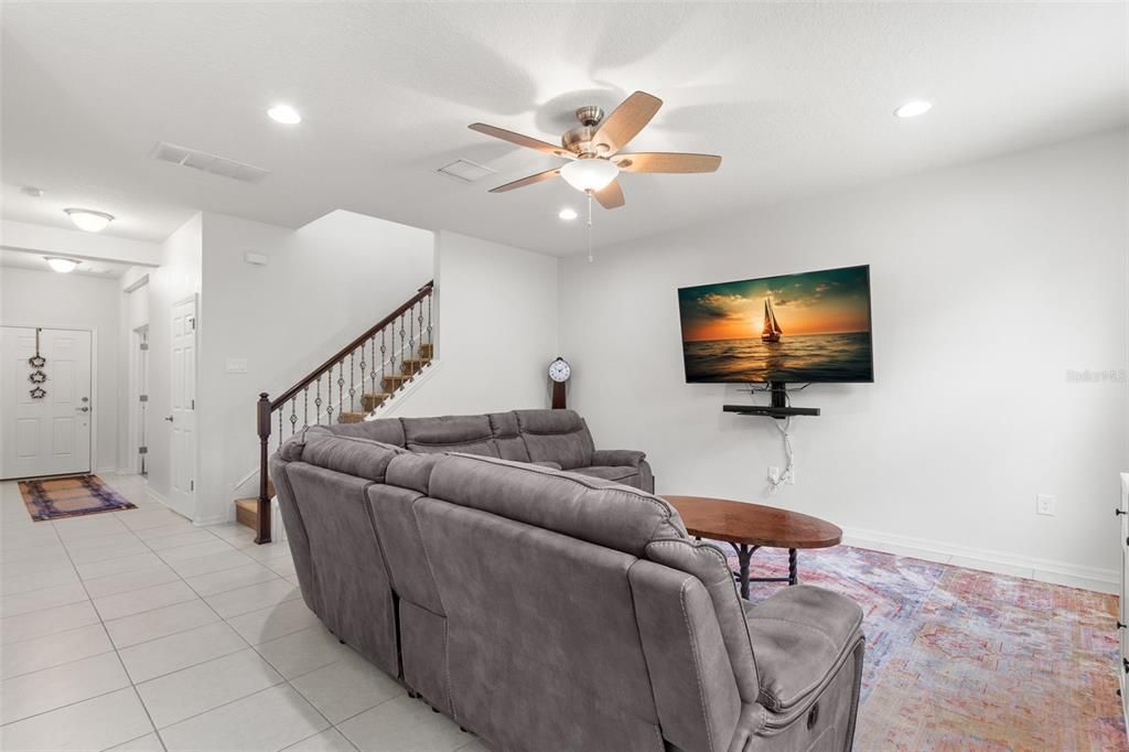 Interior, Living room, Recessed Lighting