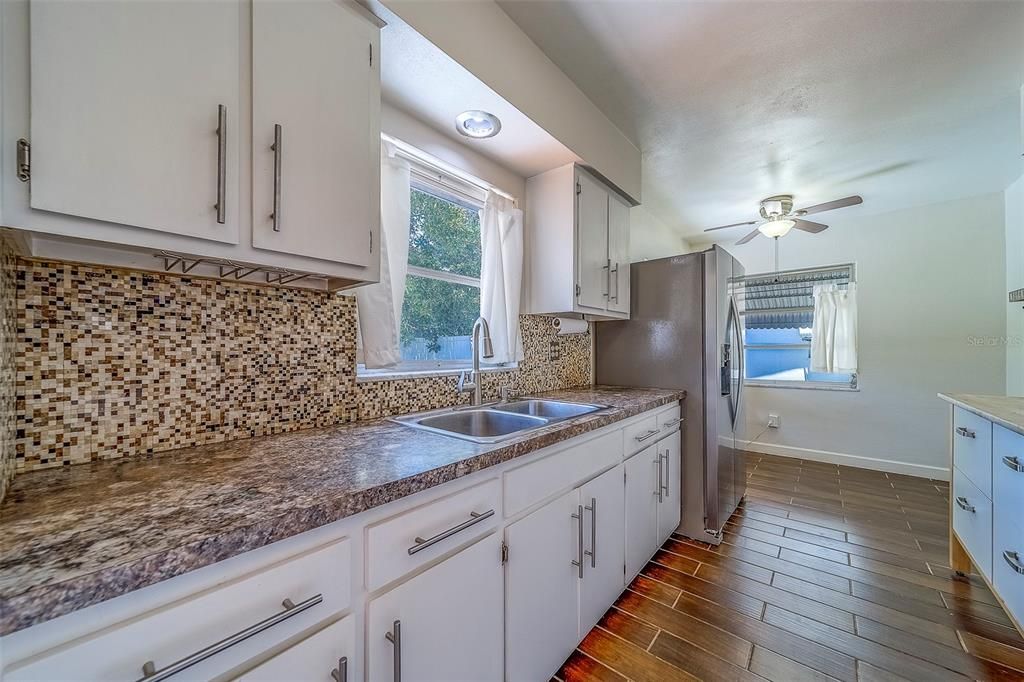 Interior, Kitchen, Wood Texture Flooring