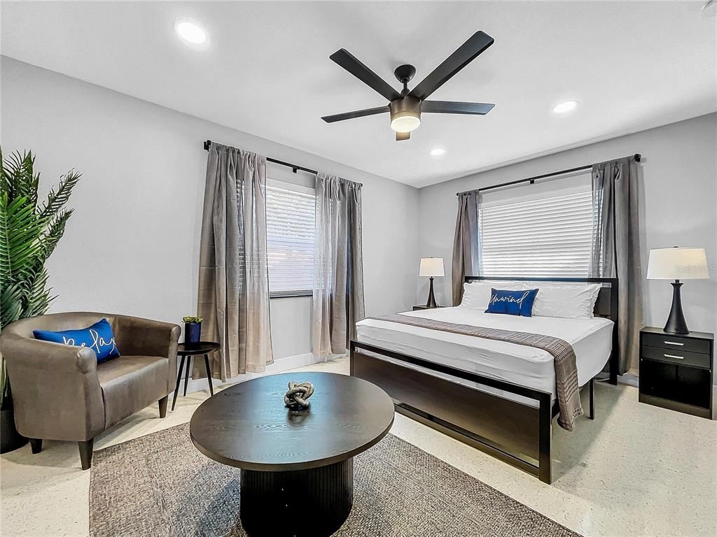 Bedroom, Interior, Recessed Lighting