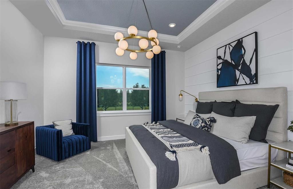 Bedroom, Interior, Pendant Lights, Recessed Lighting