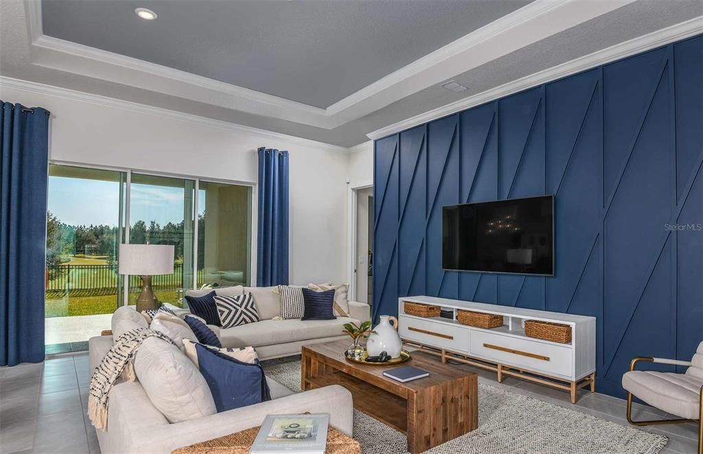 Interior, Living room, Recessed Lighting