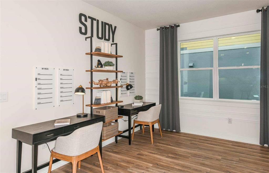 Home Office, Interior, Wood Texture Flooring