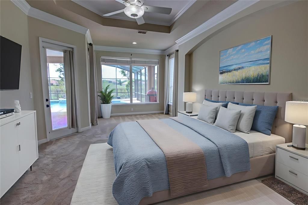 Bedroom, Interior, Recessed Lighting