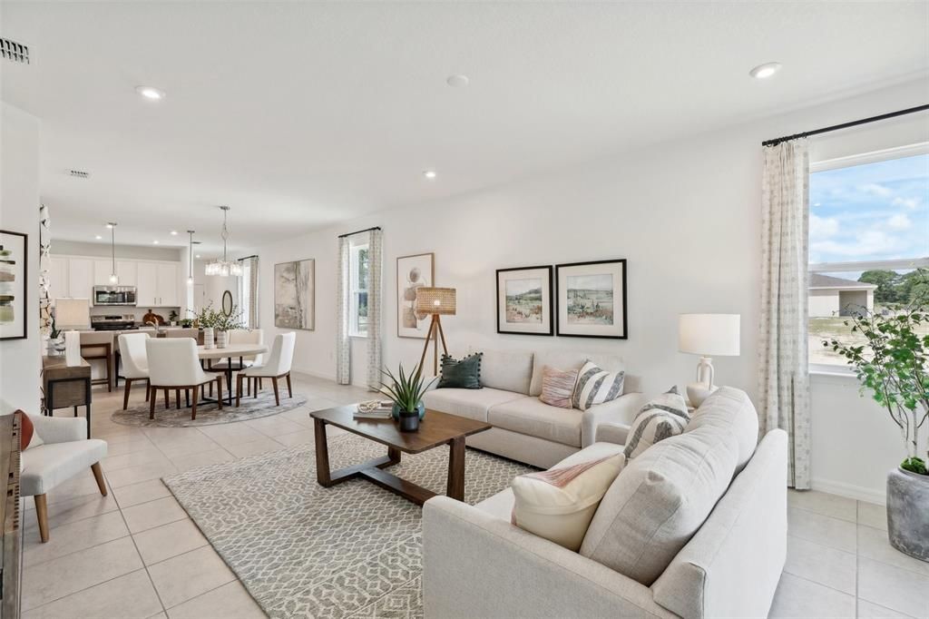 Dining room, Interior, Kitchen, Living room, Pendant Lights, Recessed Lighting, Stainless Steel Appliances