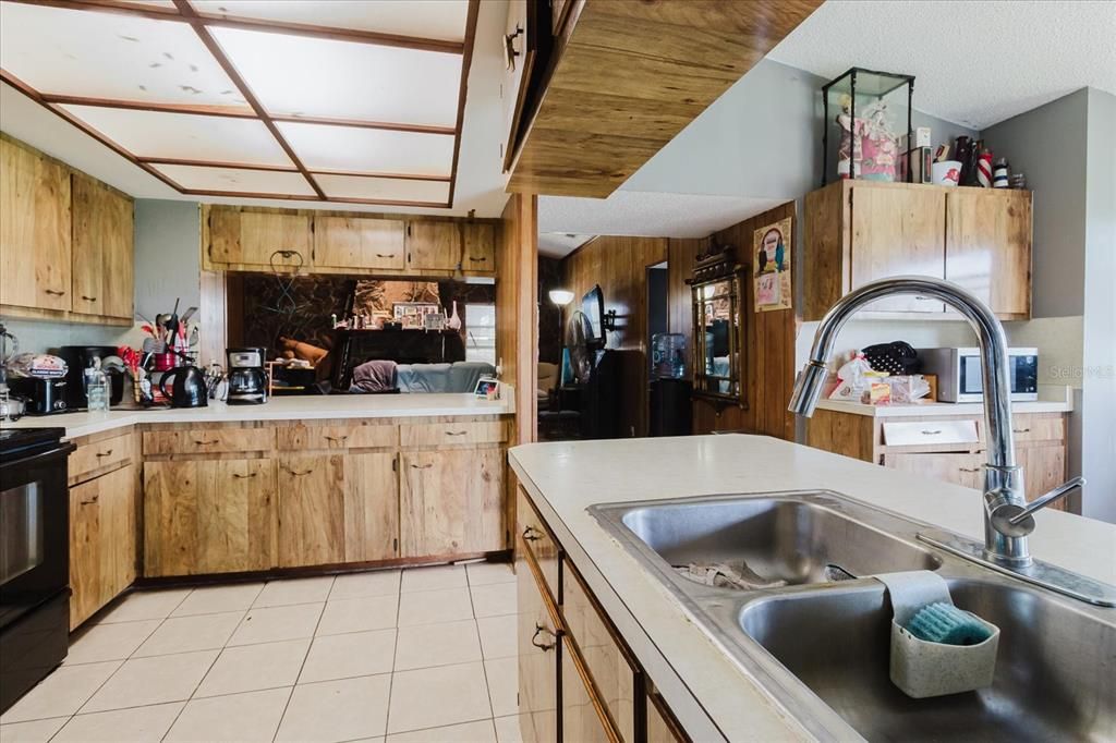 Interior, Kitchen, Wooden Walls
