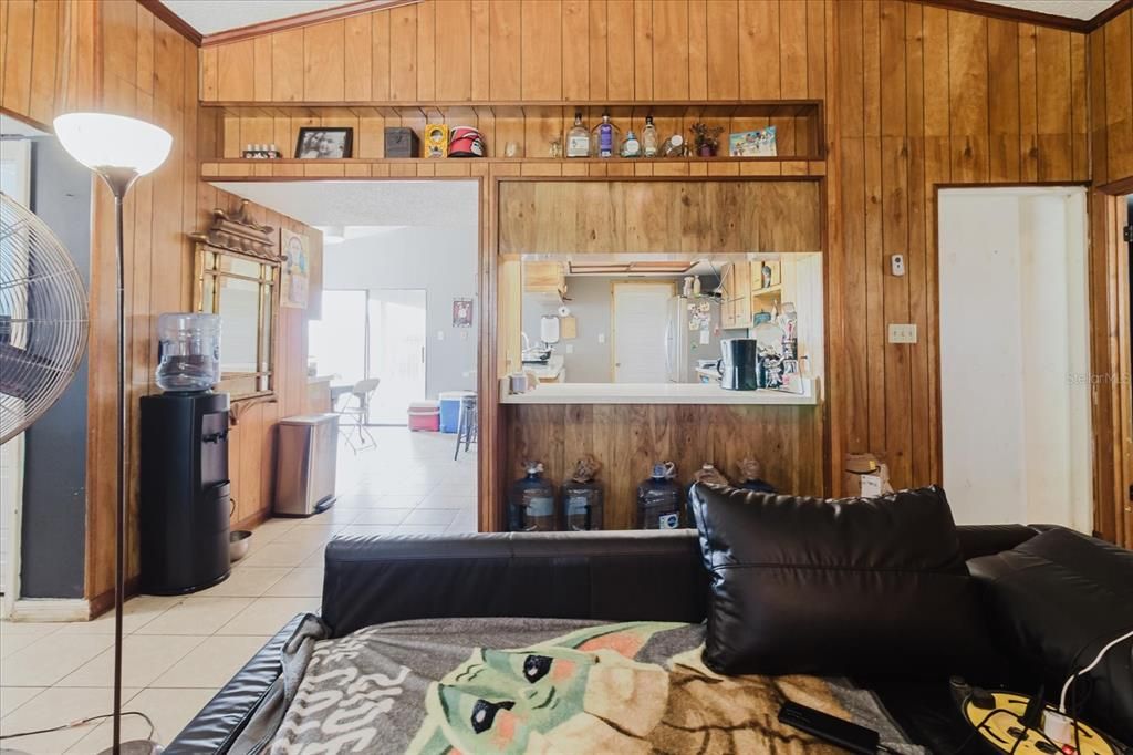Interior, Living room, Wooden Walls