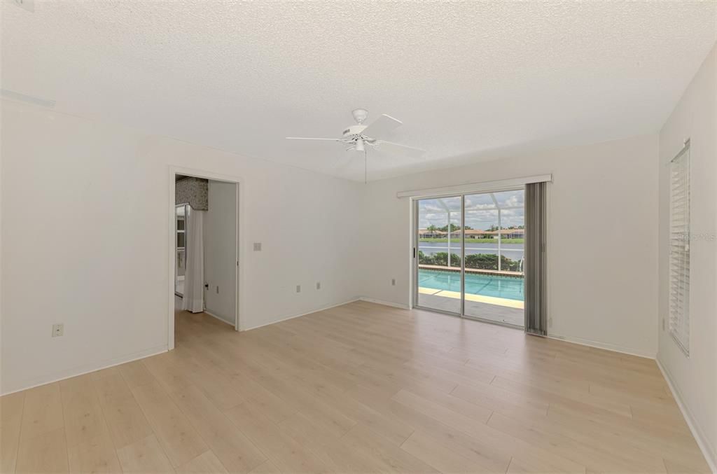Empty room, Interior, Water, Wood Texture Flooring