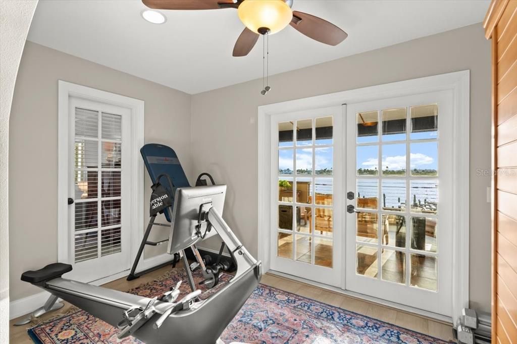 Fitness Equipment, Interior, Recessed Lighting, Water, Wood Texture Flooring